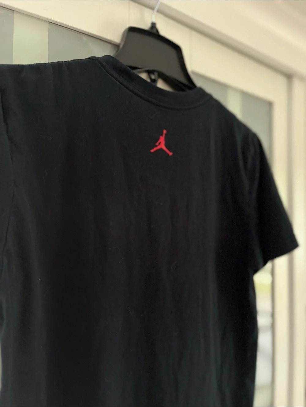 Jordan Black Short Sleeve Graphic Tee Red White organic cotton medium mens soft